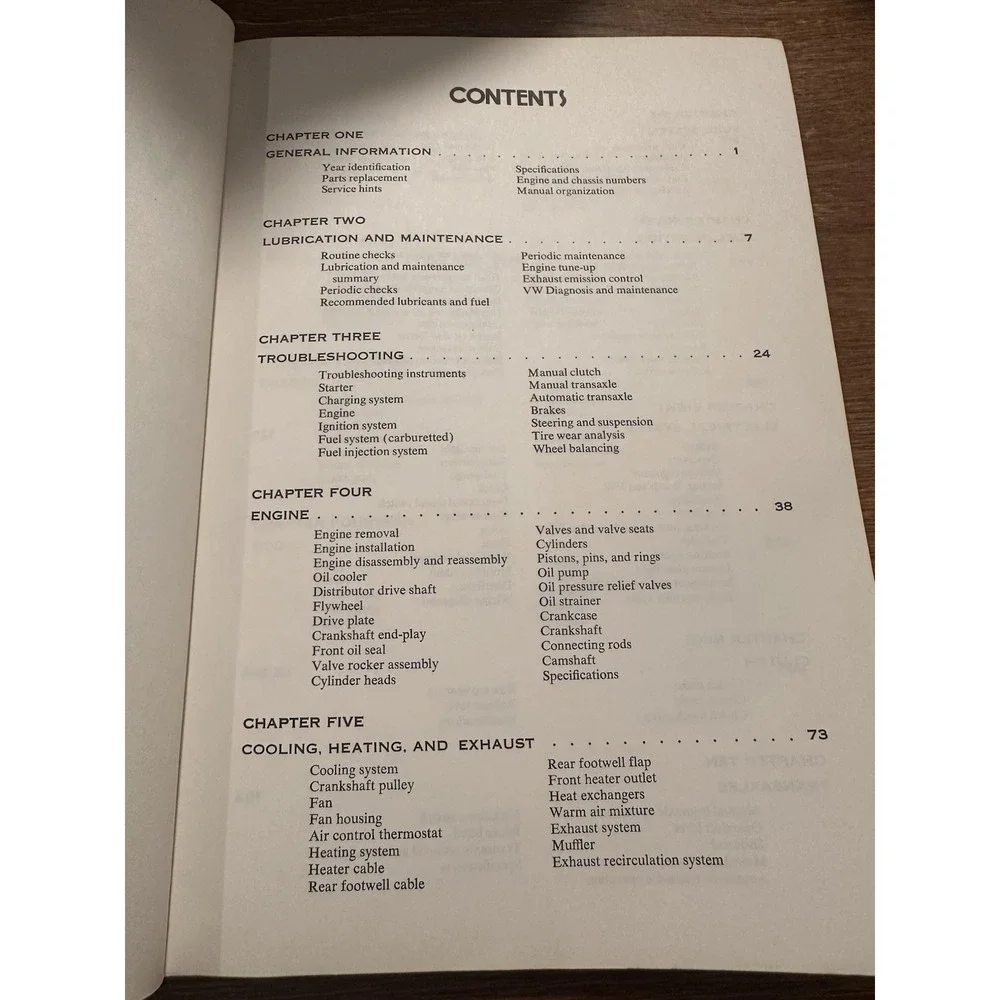 Volkswagen VW Squareback 1962-1973 Repair Service Manual Engine Wiring Diagrams